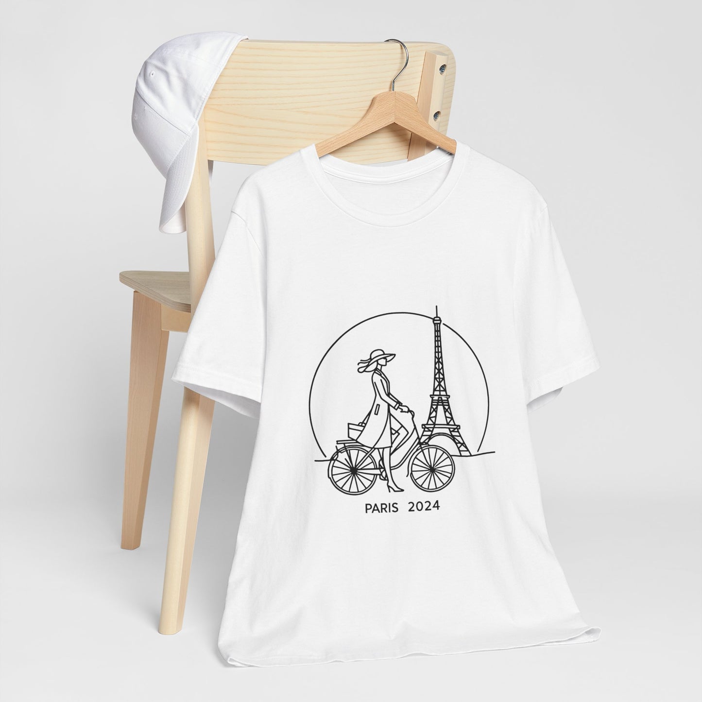 Damen T-Shirt mit Eiffelturm-Motiv