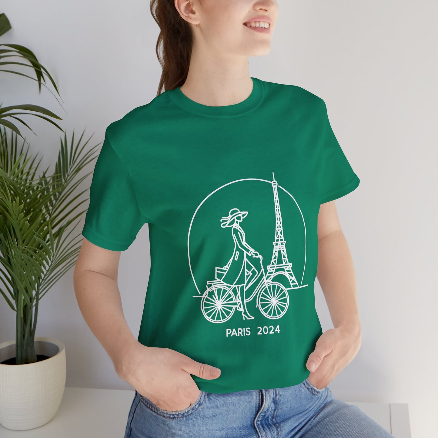 Women T-shirt Multi Colors Eiffel Tower Design