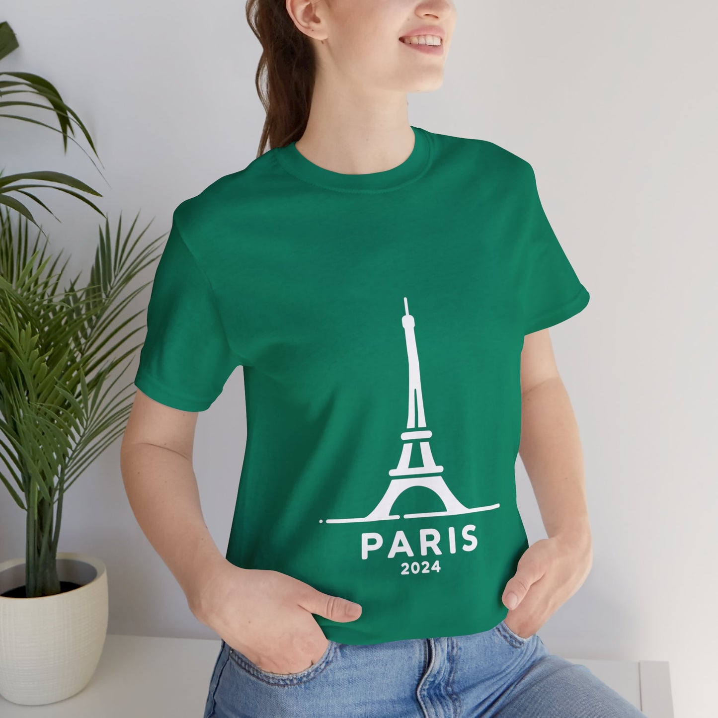 Unisex T-Shirt Mehrfarbig mit Eiffelturm