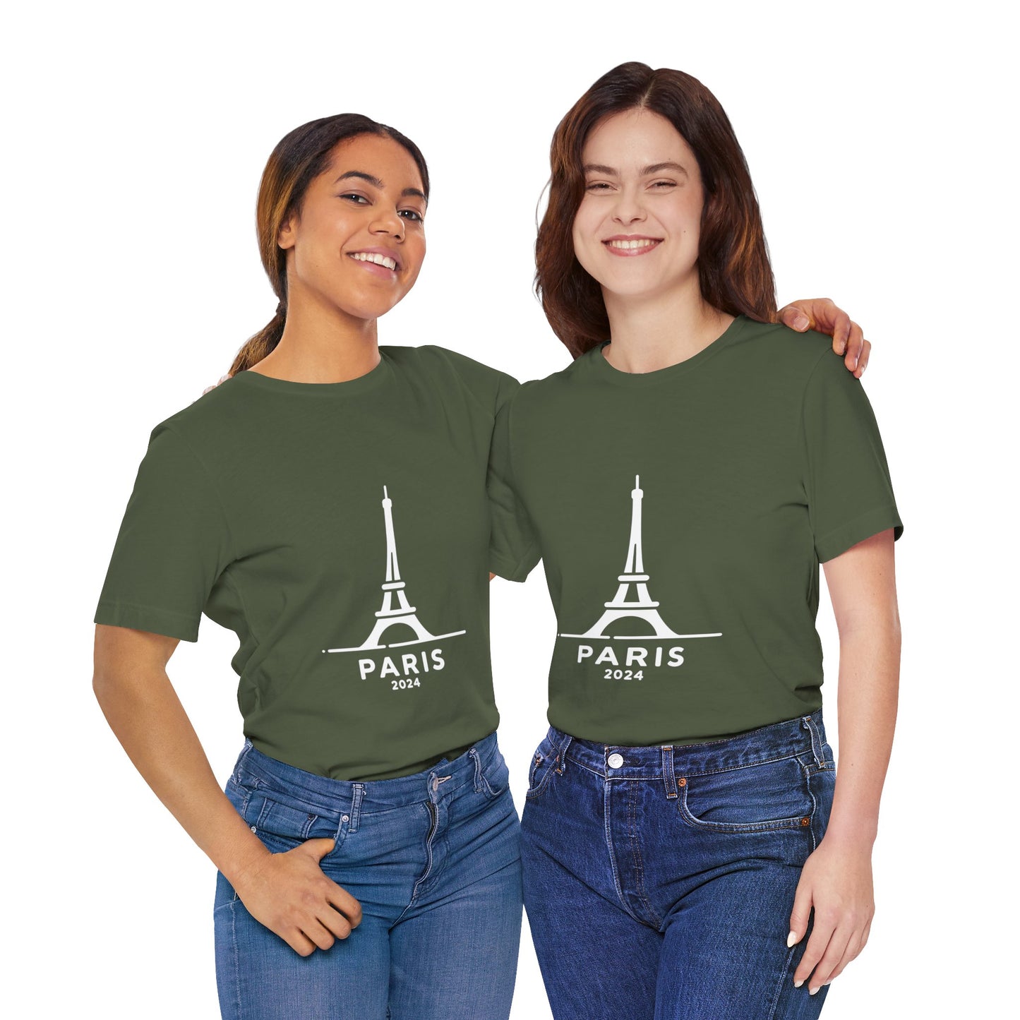 Unisex T-Shirt Mehrfarbig mit Eiffelturm