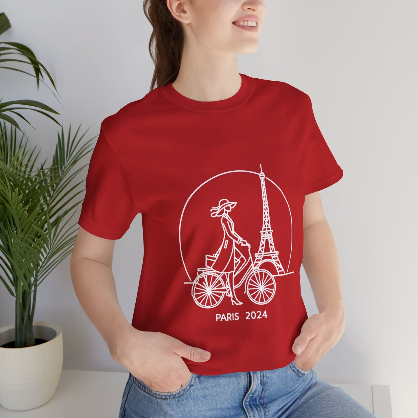 Damen T-Shirt Mehrfarbig Eiffelturm Design