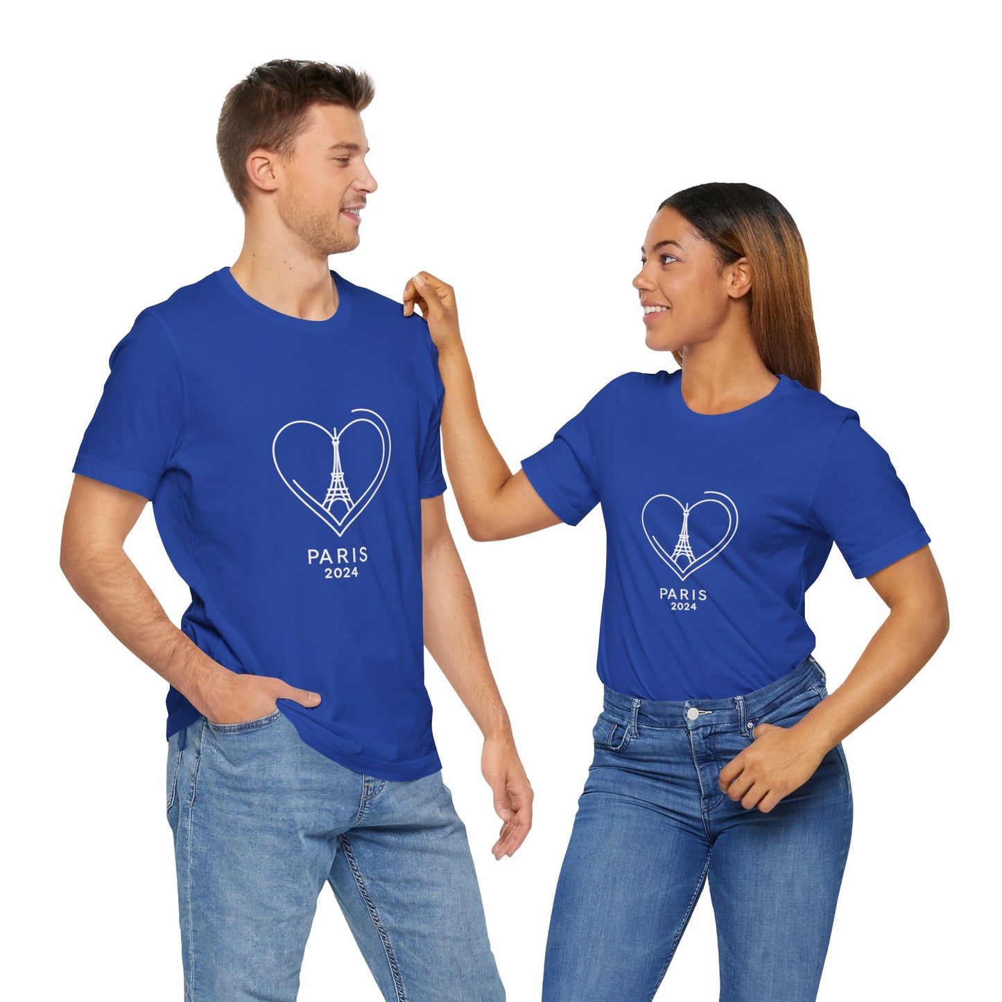 Women T-shirt with Heart and Eiffel Tower