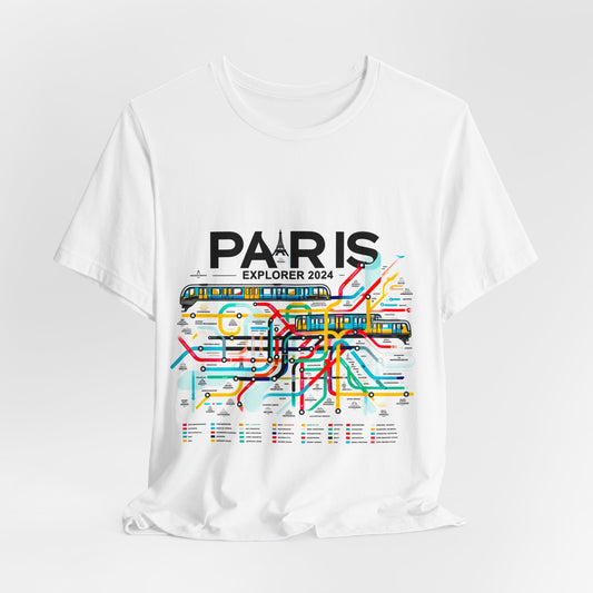 Women T-shirt with Paris Metro Map