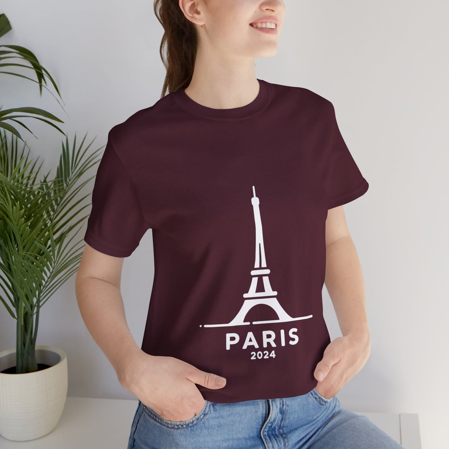 Unisex T-shirt Multi colors with Eiffel Tower