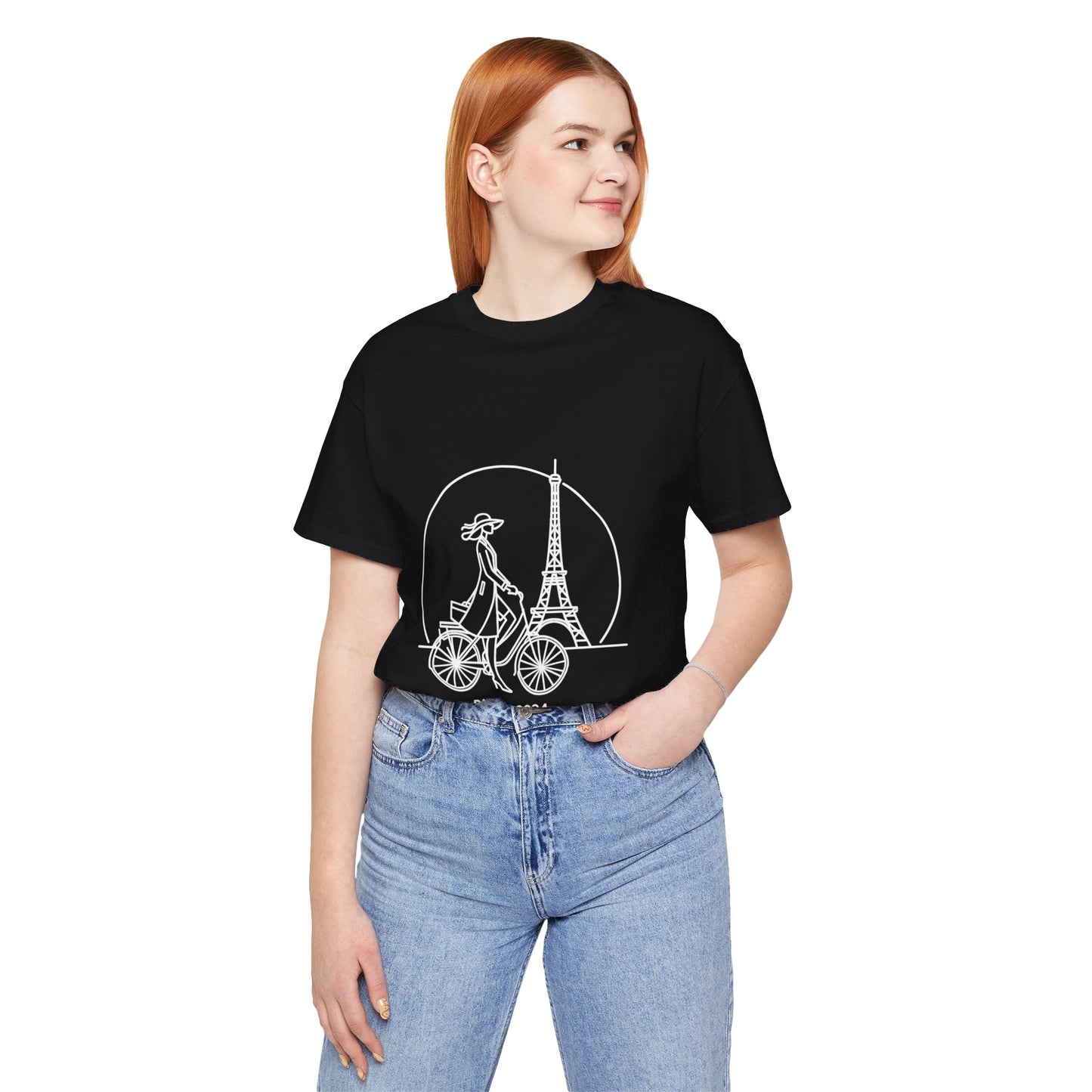 Damen T-Shirt Mehrfarbig Eiffelturm Design