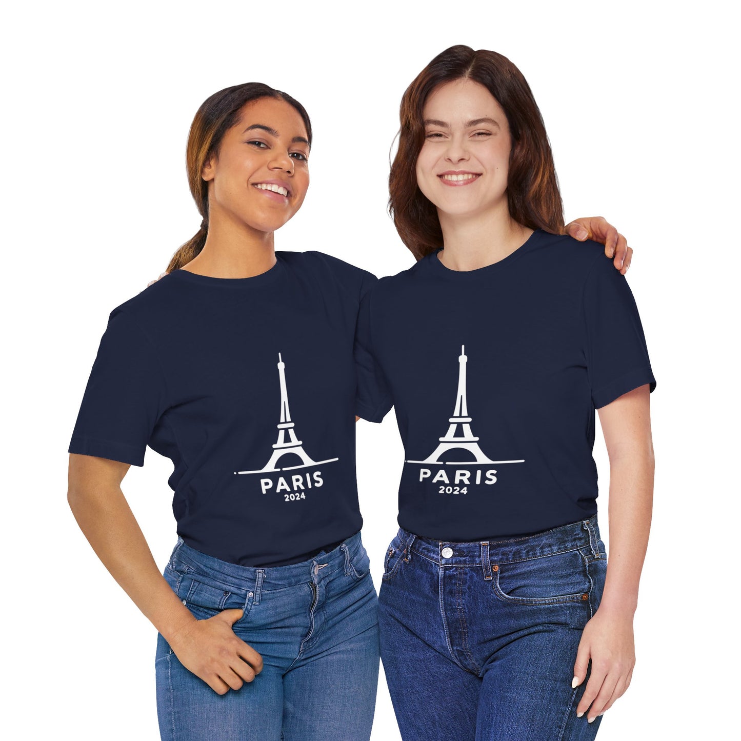 Unisex T-shirt Multi colors with Eiffel Tower