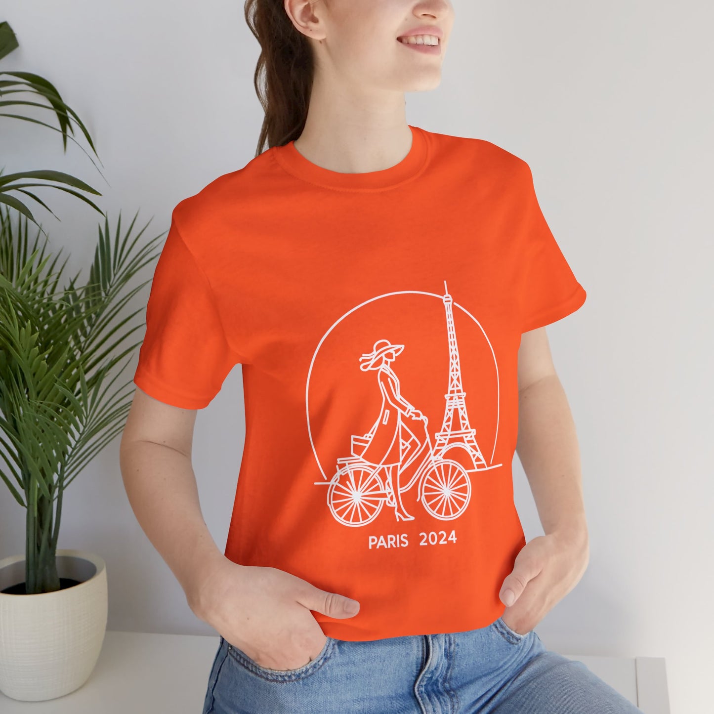 Damen T-Shirt Mehrfarbig Eiffelturm Design