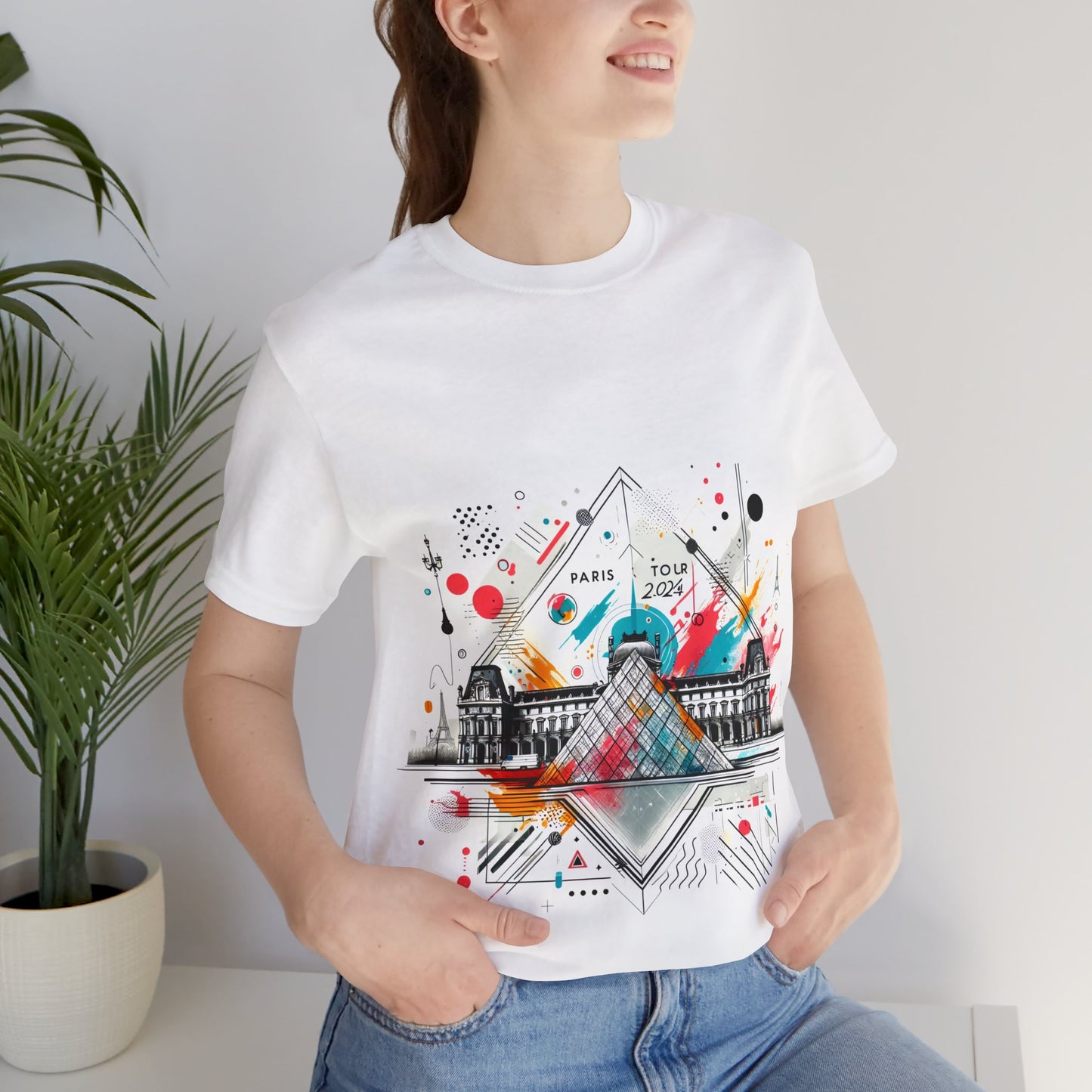 Unisex-T-Shirt mit Paris-Design