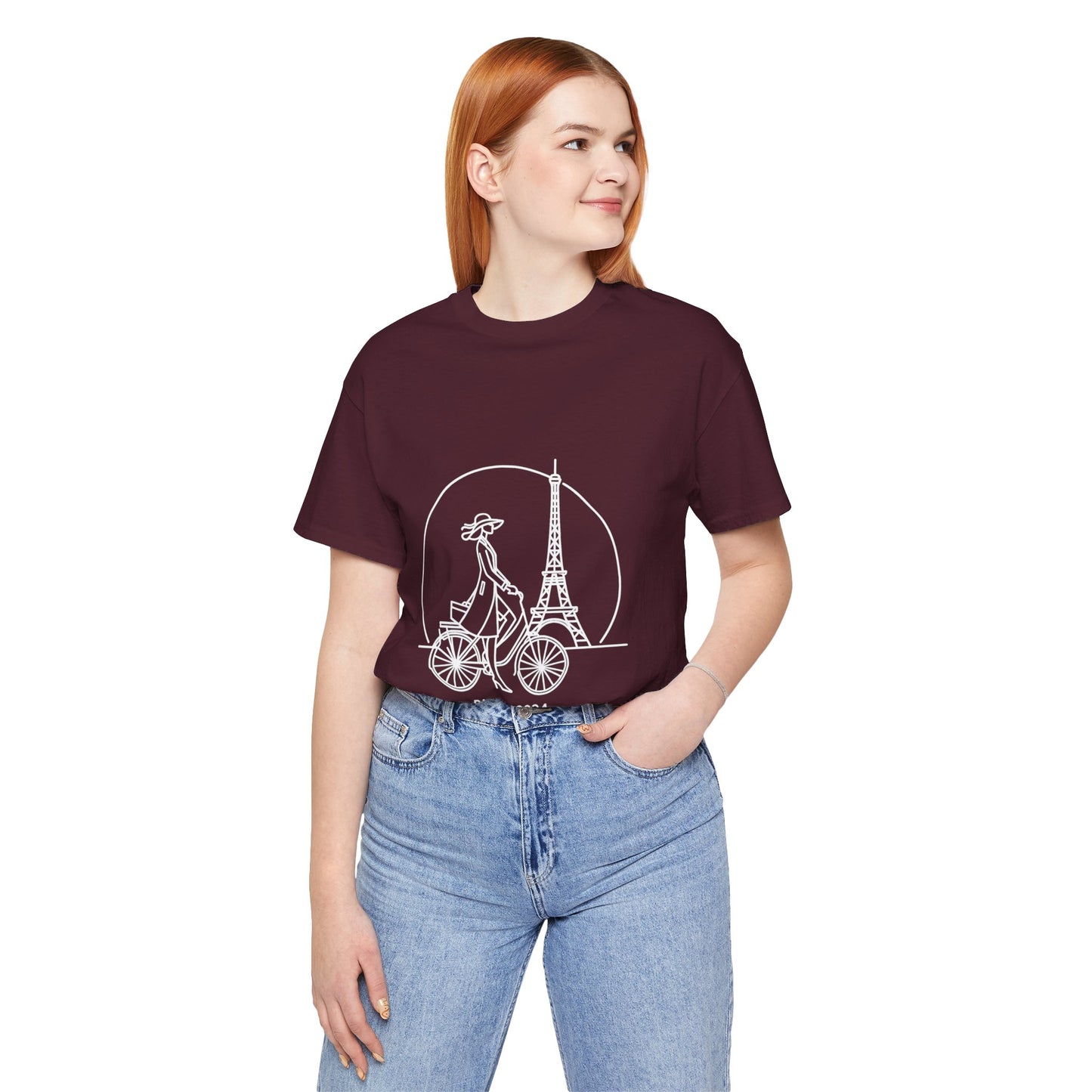 Damen T-Shirt Mehrfarbig Eiffelturm Design