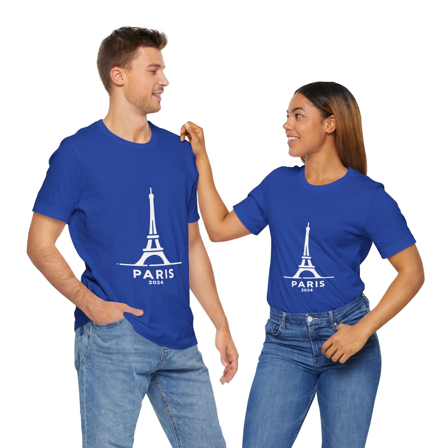 Unisex T-Shirt Mehrfarbig mit Eiffelturm