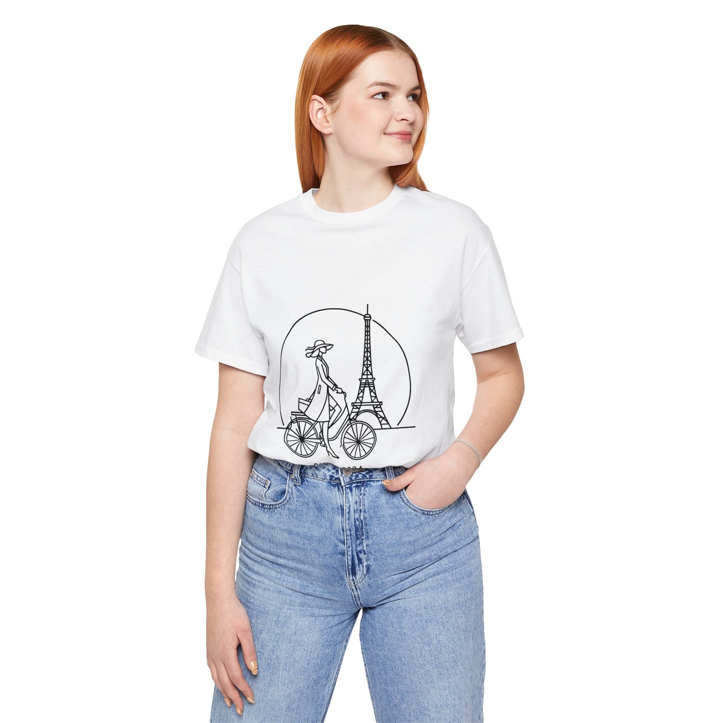 Damen T-Shirt mit Eiffelturm-Motiv