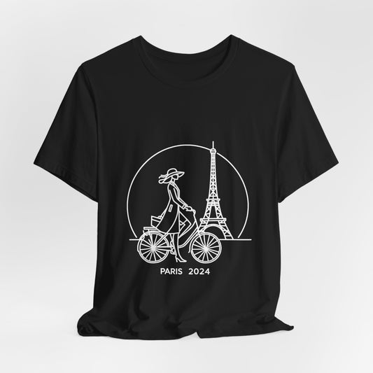 Damen T-Shirt Mehrfarbig Eiffelturm Design