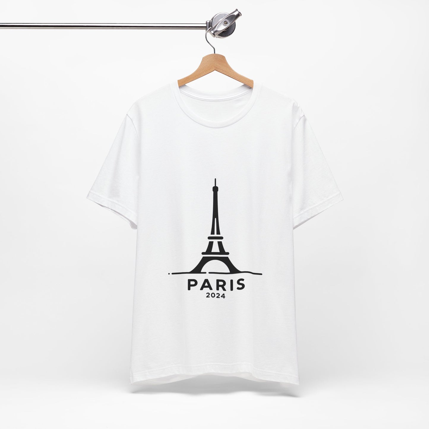 Unisex T-shirt White with Eiffel Tower