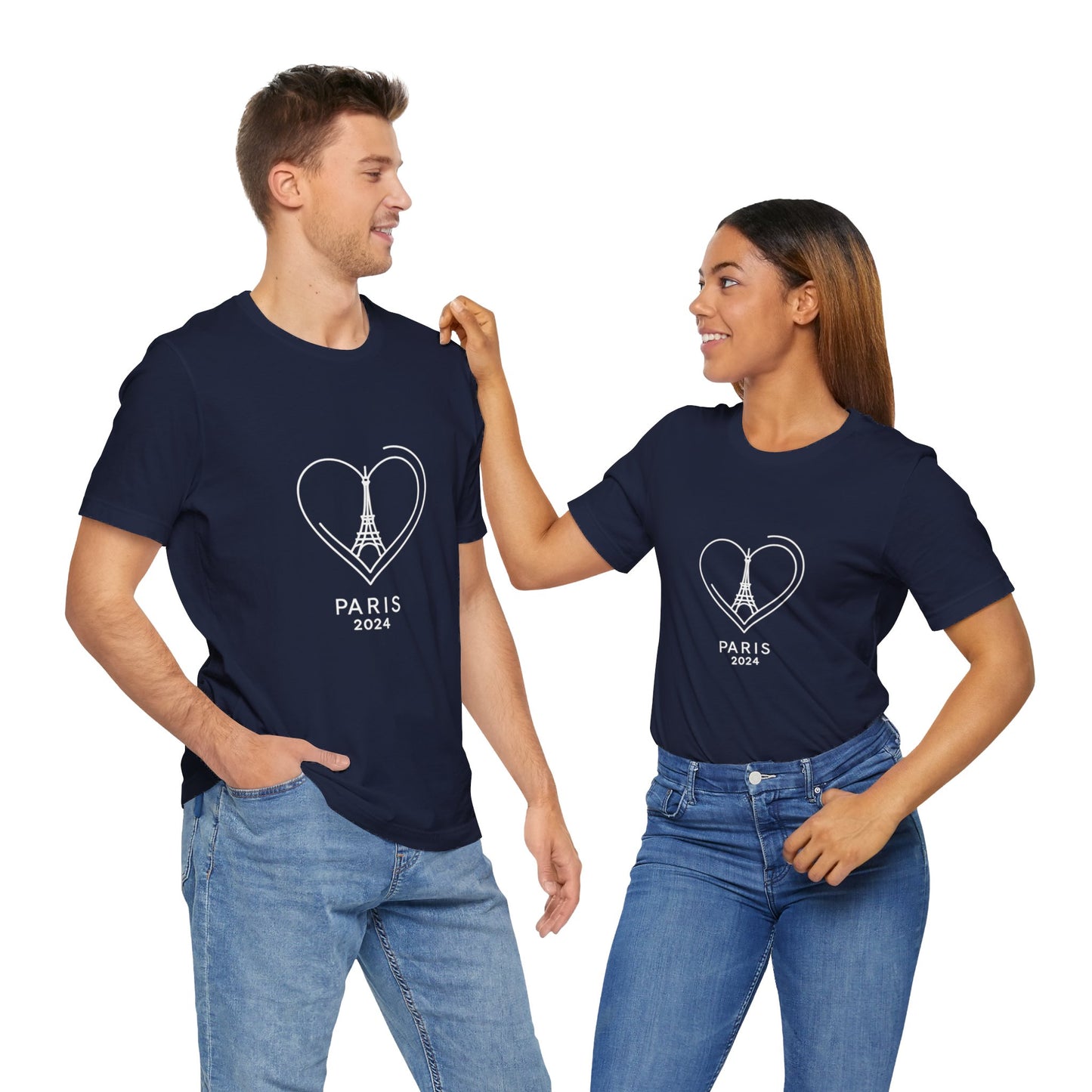 Damen T-Shirt mit Herz und Eiffelturm