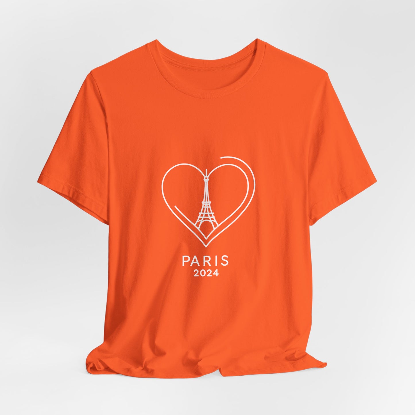 Women T-shirt with Heart and Eiffel Tower