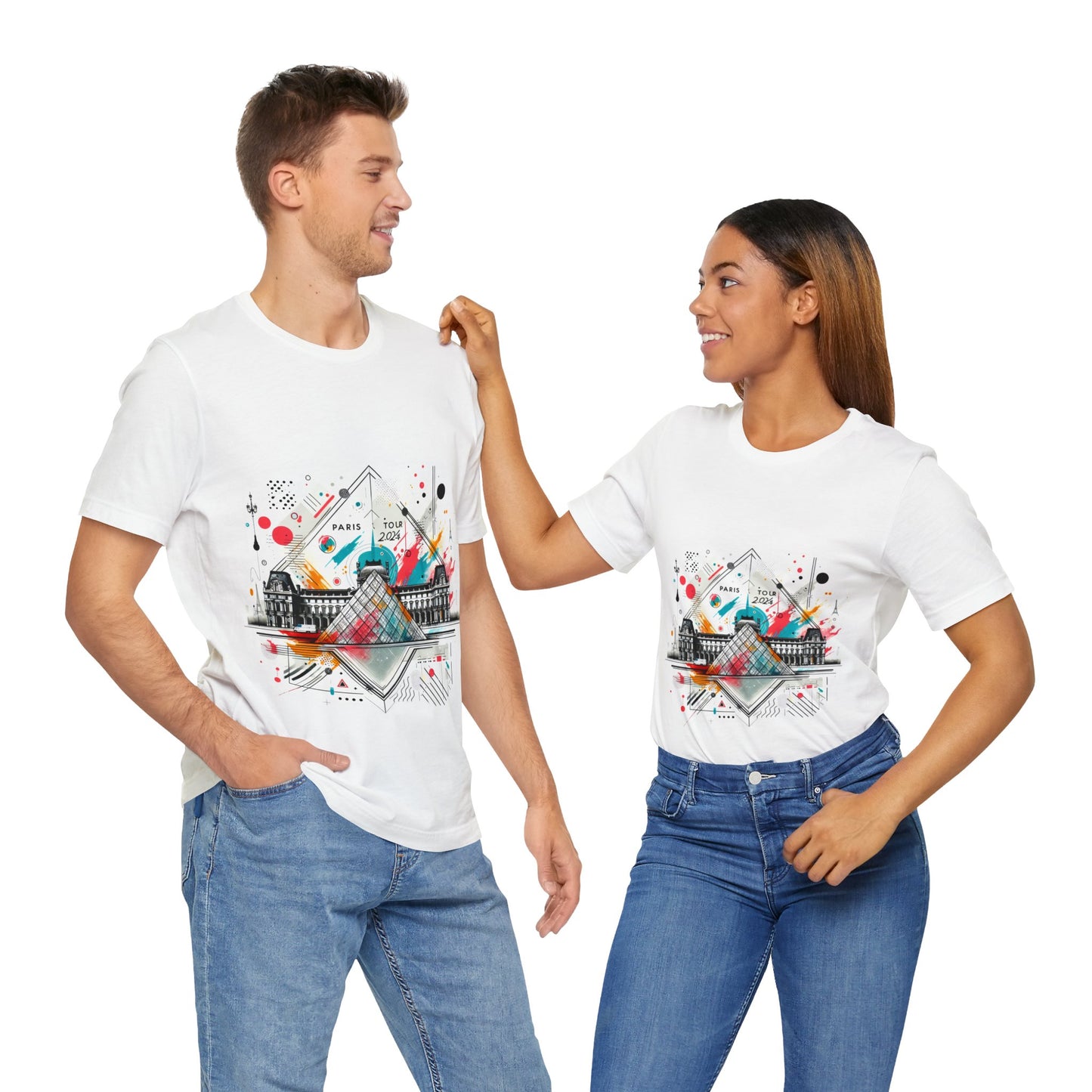 Unisex-T-Shirt mit Paris-Design