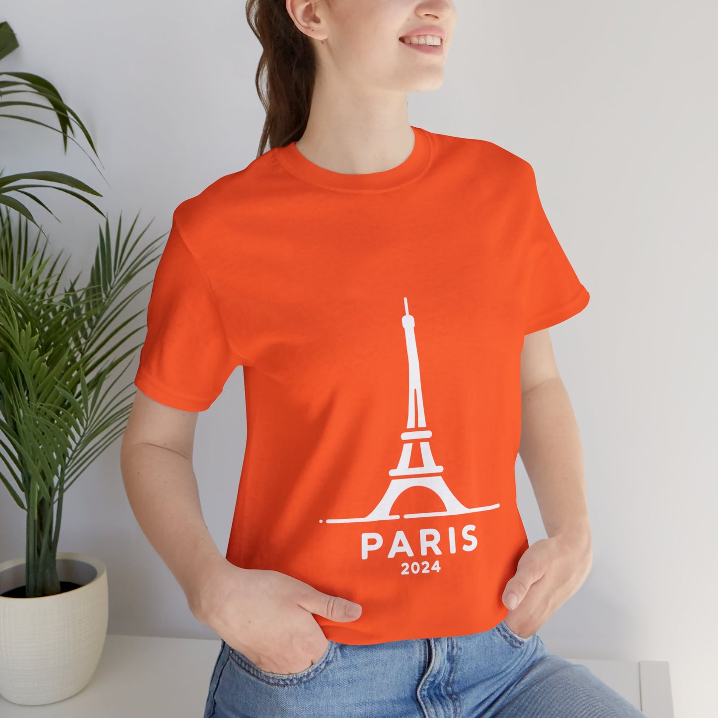 Unisex T-shirt Multi colors with Eiffel Tower