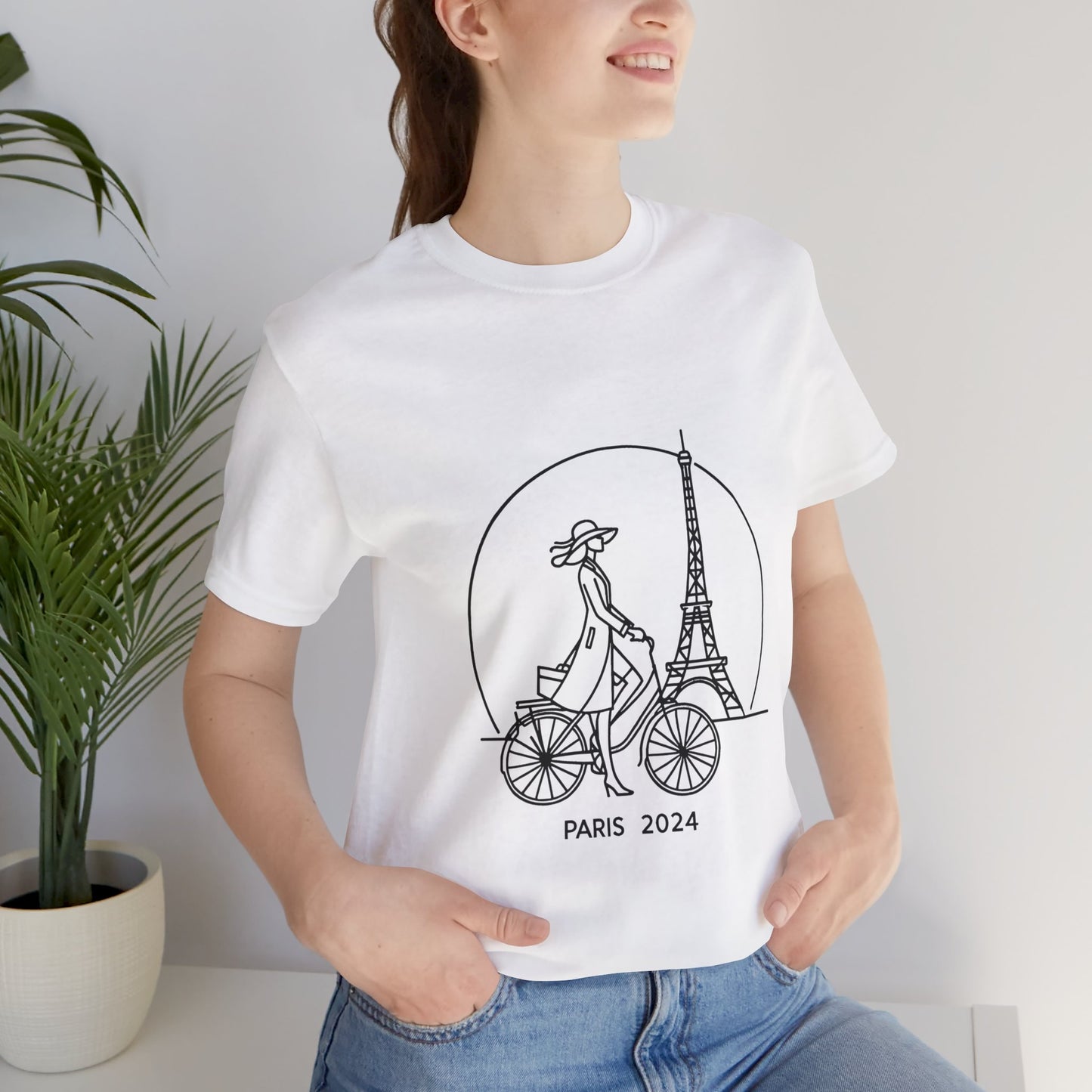 Damen T-Shirt mit Eiffelturm-Motiv