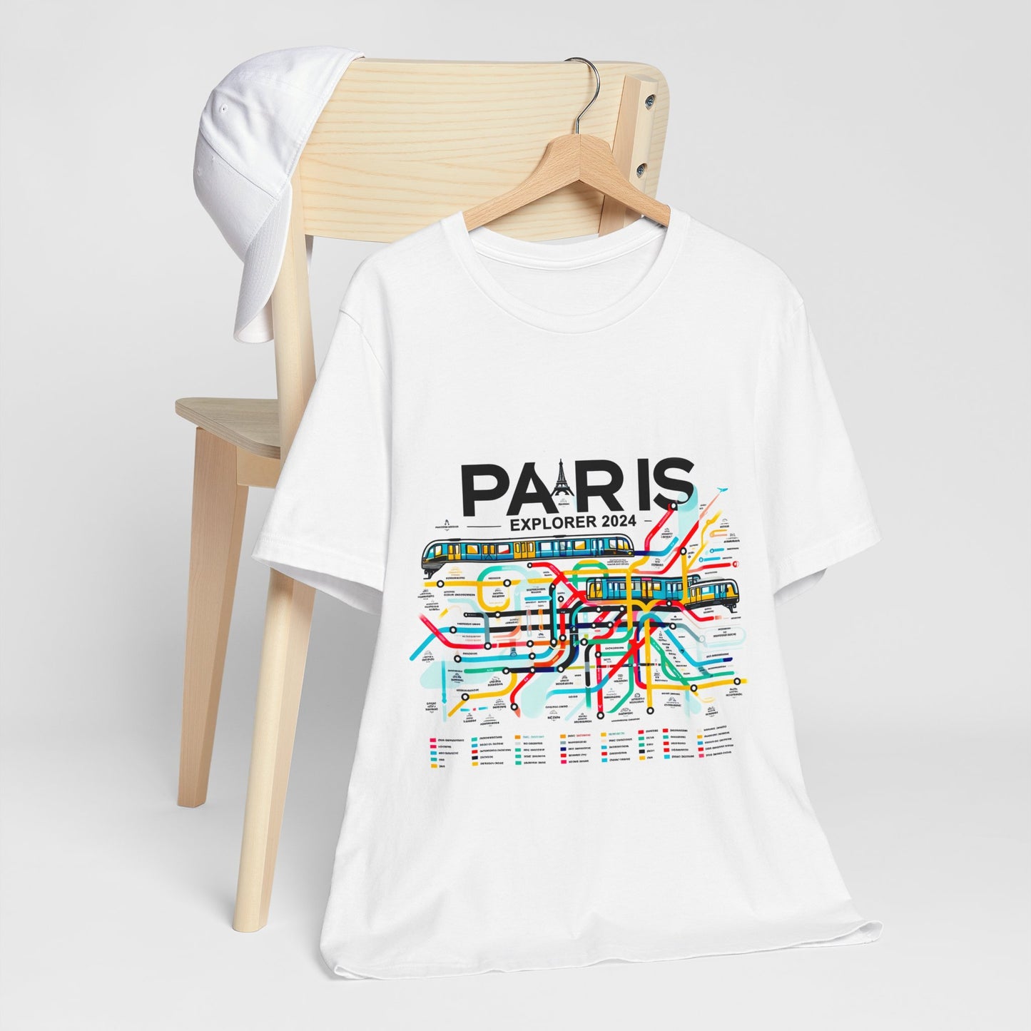 Women T-shirt with Paris Metro Map