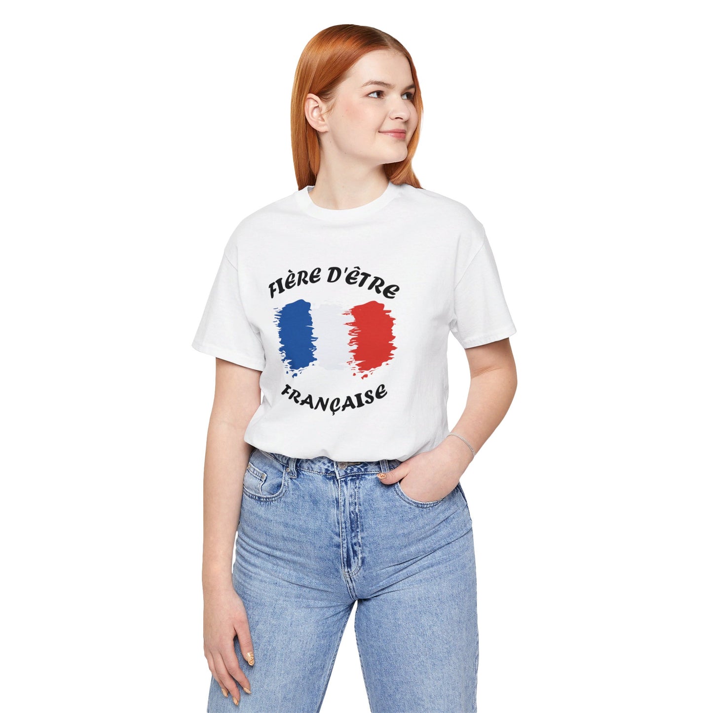 Short Sleeve Tee For Women French Flag Design