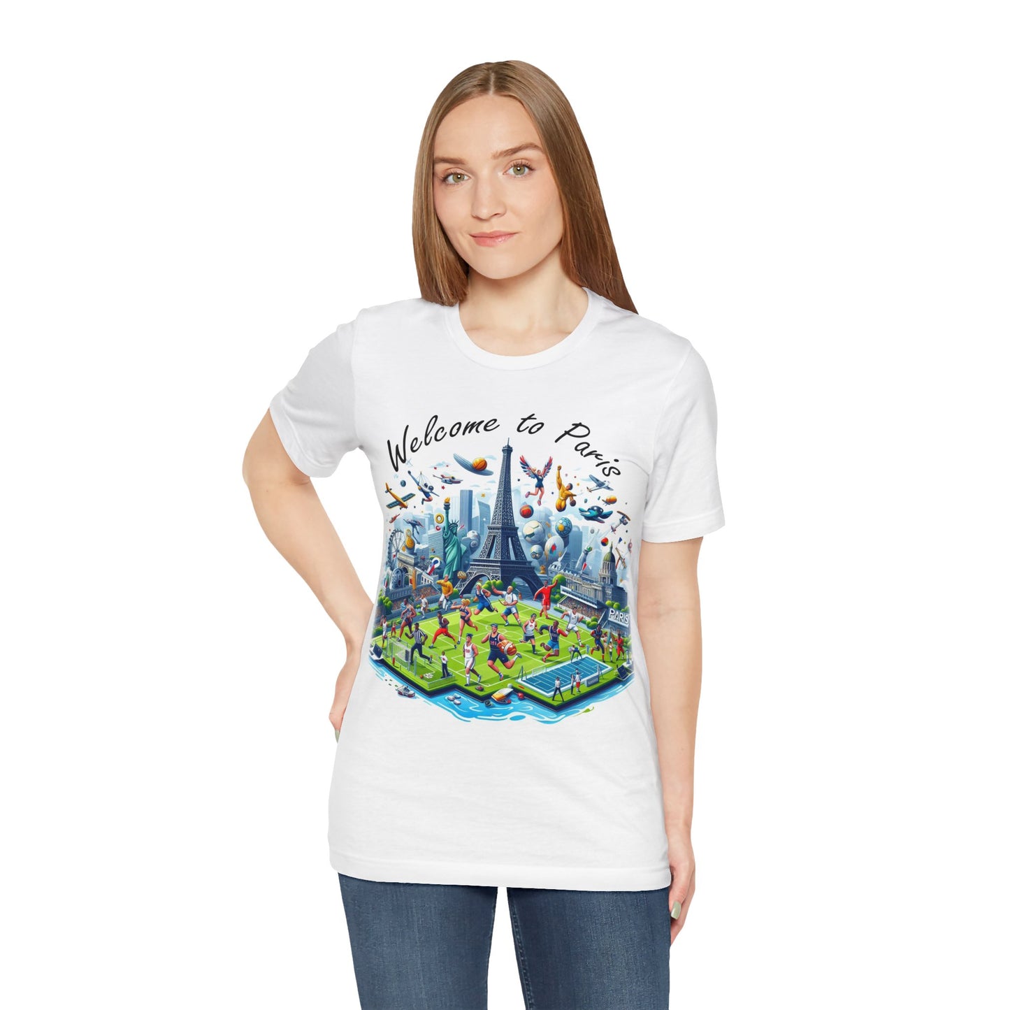 Unisex-T-Shirt mit Design der Olympischen Spiele 2024 in Paris