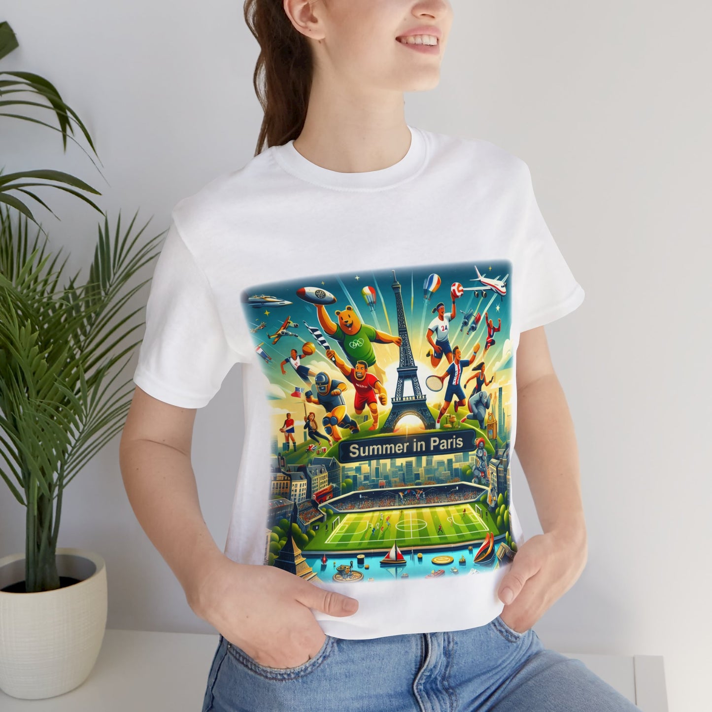 Unisex-T-Shirt mit Olympia-Design Paris 2024