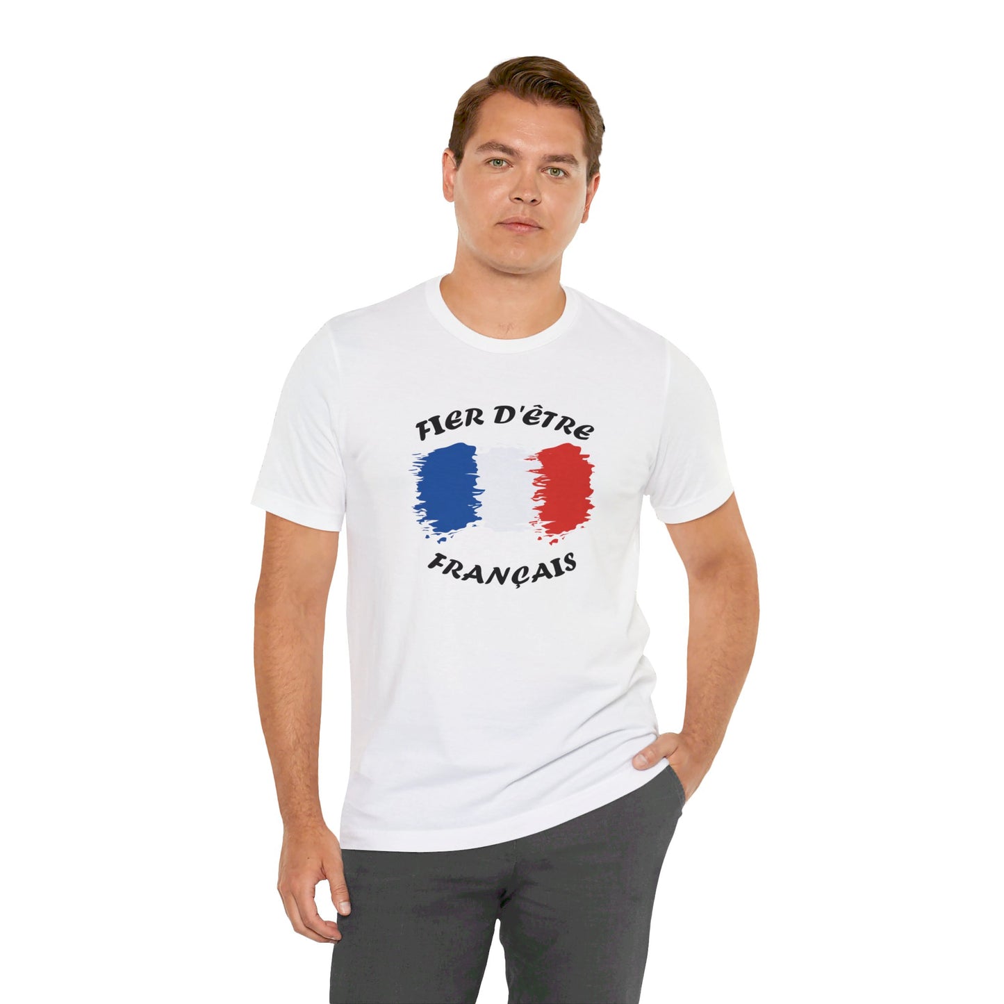 Short Sleeve Tee with French flag for men