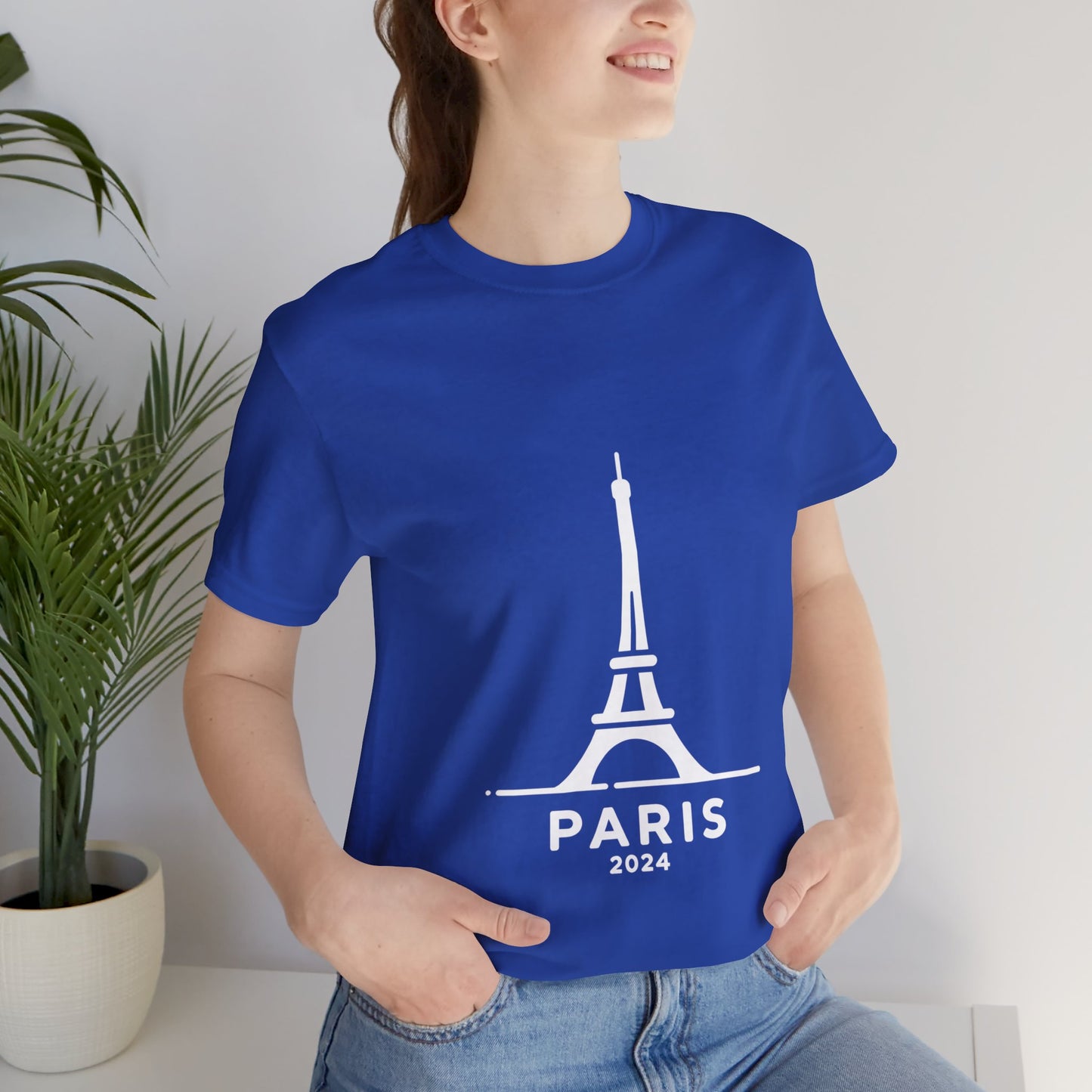 Unisex T-shirt Multi colors with Eiffel Tower