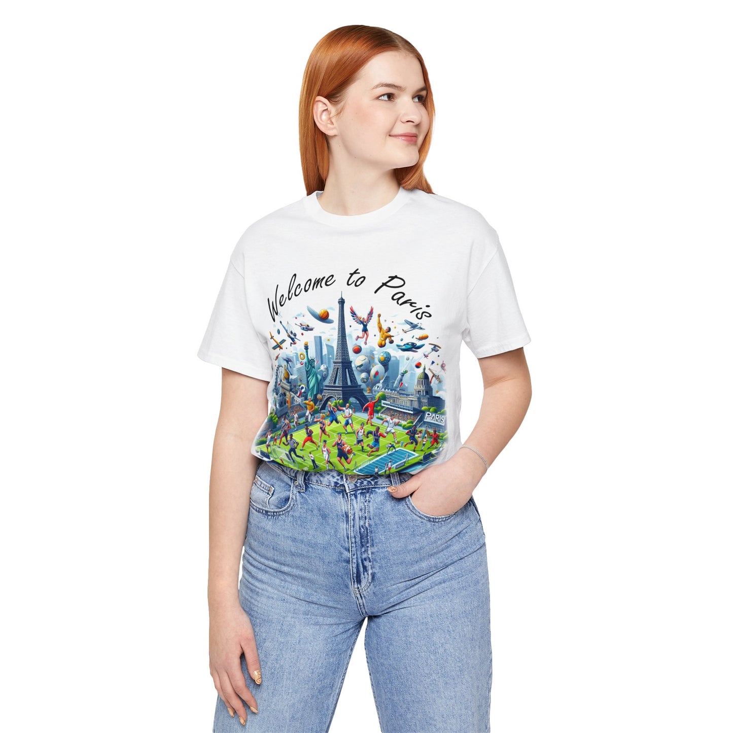 Unisex-T-Shirt mit Design der Olympischen Spiele 2024 in Paris