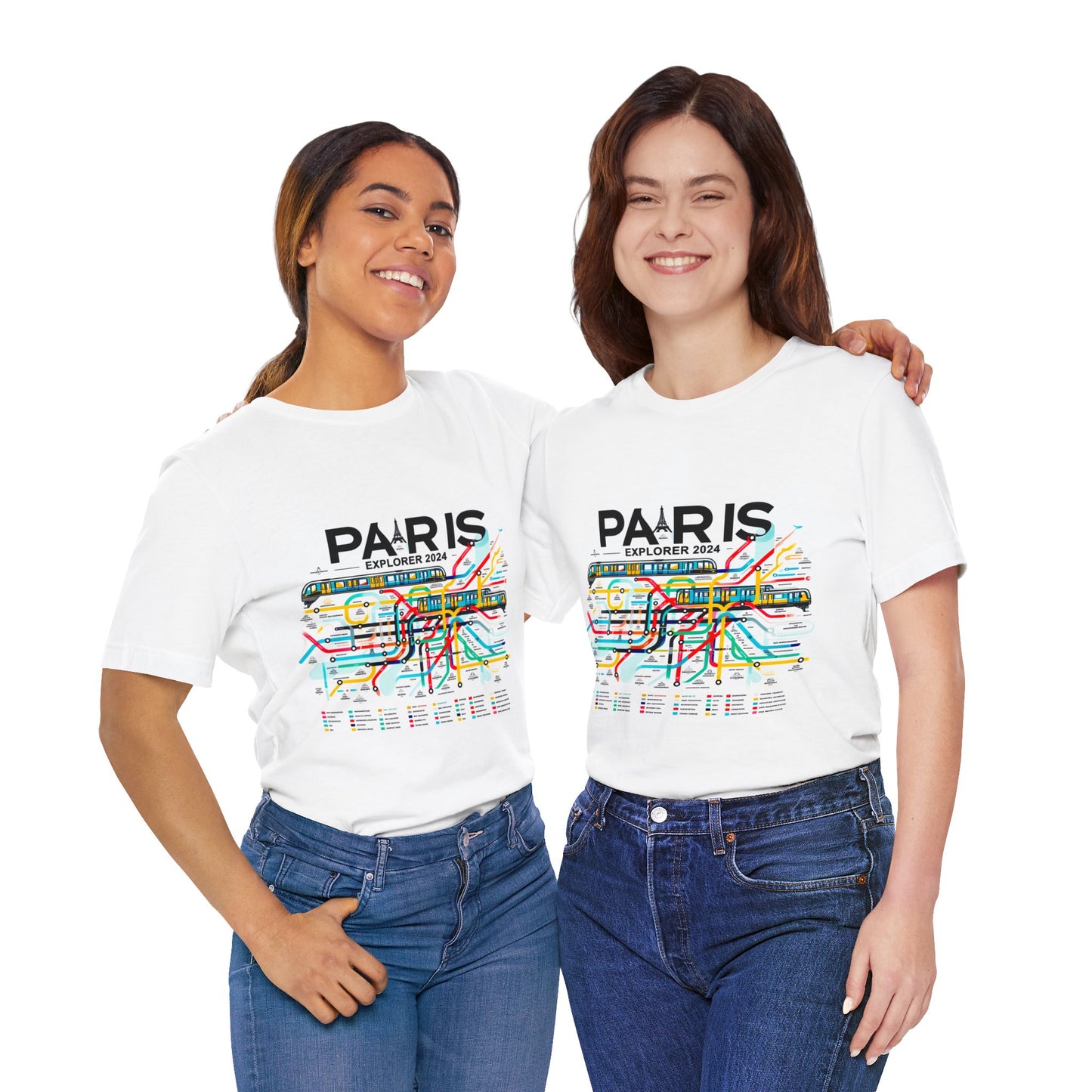 Damen-T-Shirt mit Pariser Metro-Karte