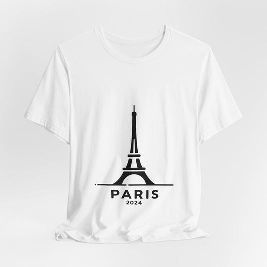 Unisex T-shirt White with Eiffel Tower