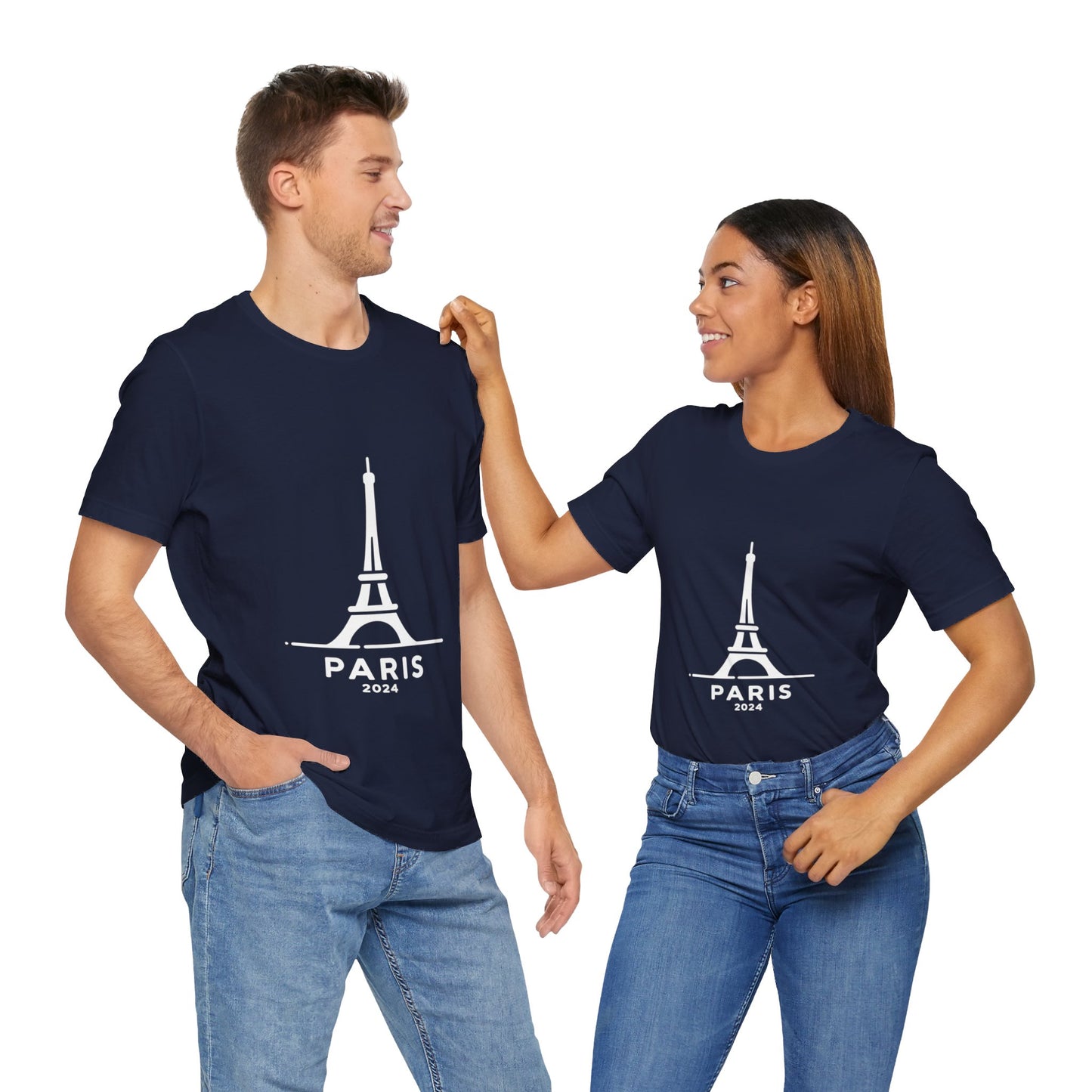 Unisex T-Shirt Mehrfarbig mit Eiffelturm