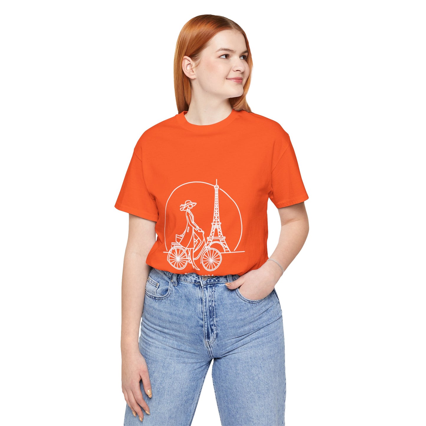 Damen T-Shirt Mehrfarbig Eiffelturm Design