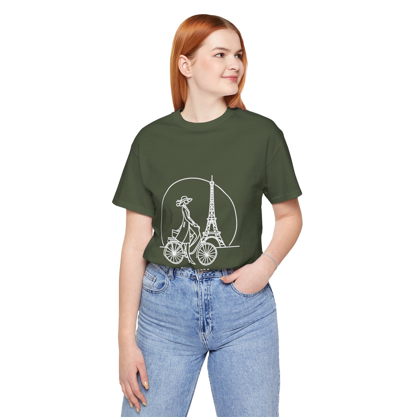 Damen T-Shirt Mehrfarbig Eiffelturm Design