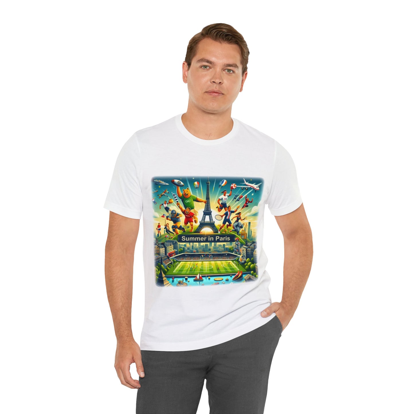 Unisex T-shirt with Paris 2024 Olympic Design