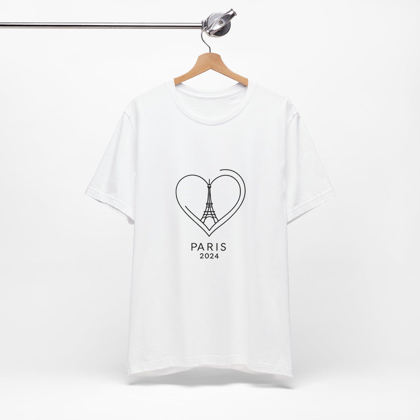 Women T-shirt with Eiffel Tower and Heart