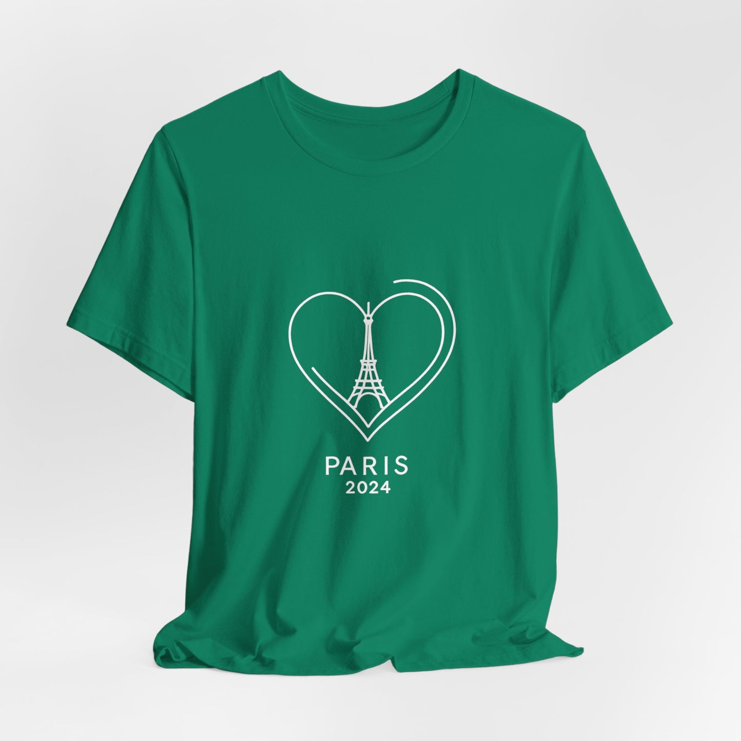 Women T-shirt with Heart and Eiffel Tower