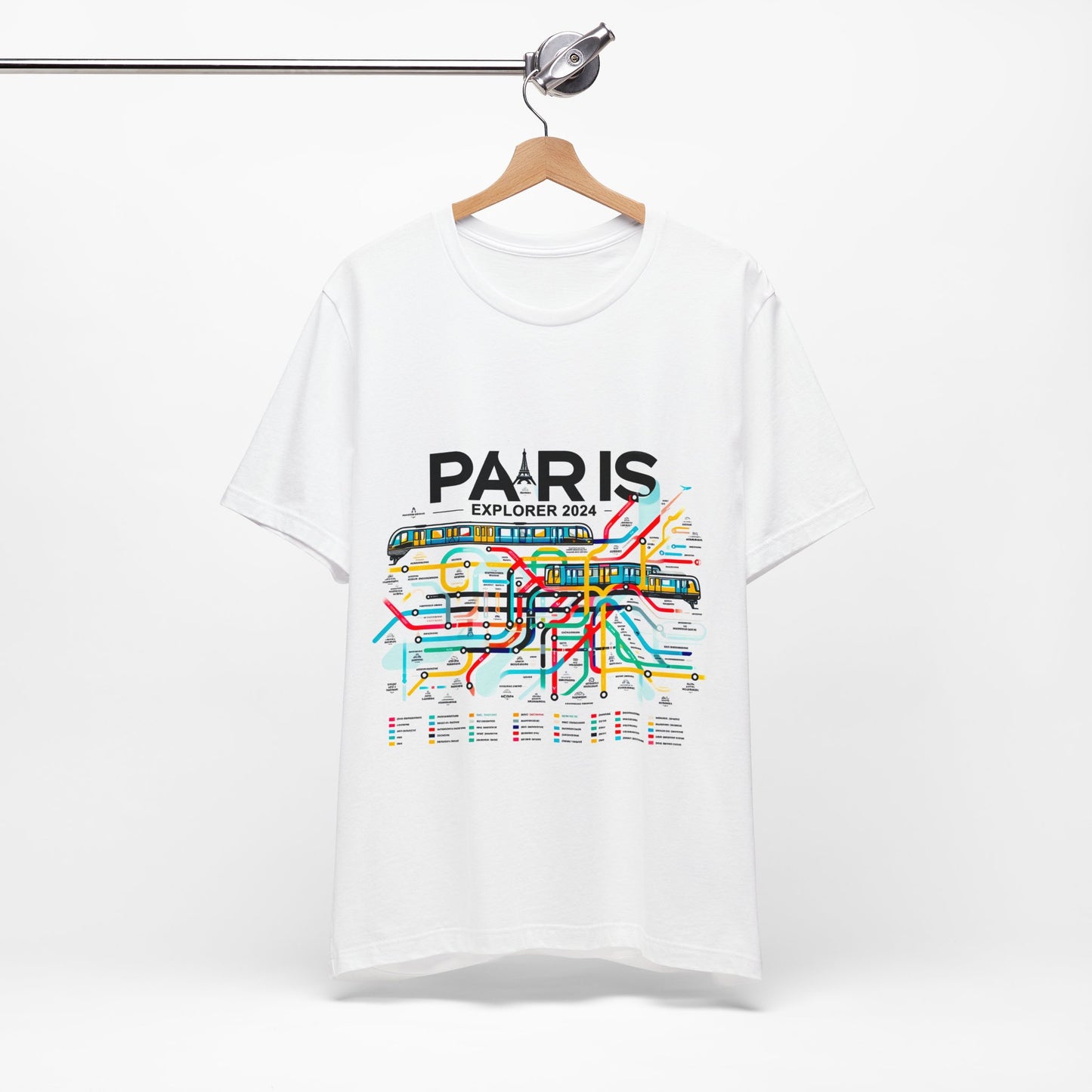 Women T-shirt with Paris Metro Map