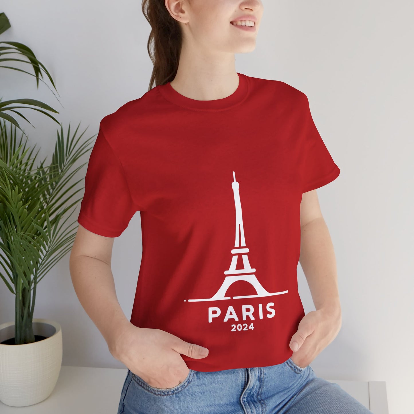 Unisex T-Shirt Mehrfarbig mit Eiffelturm