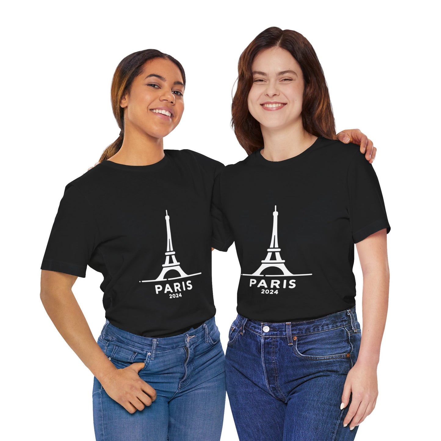 Unisex T-Shirt Mehrfarbig mit Eiffelturm