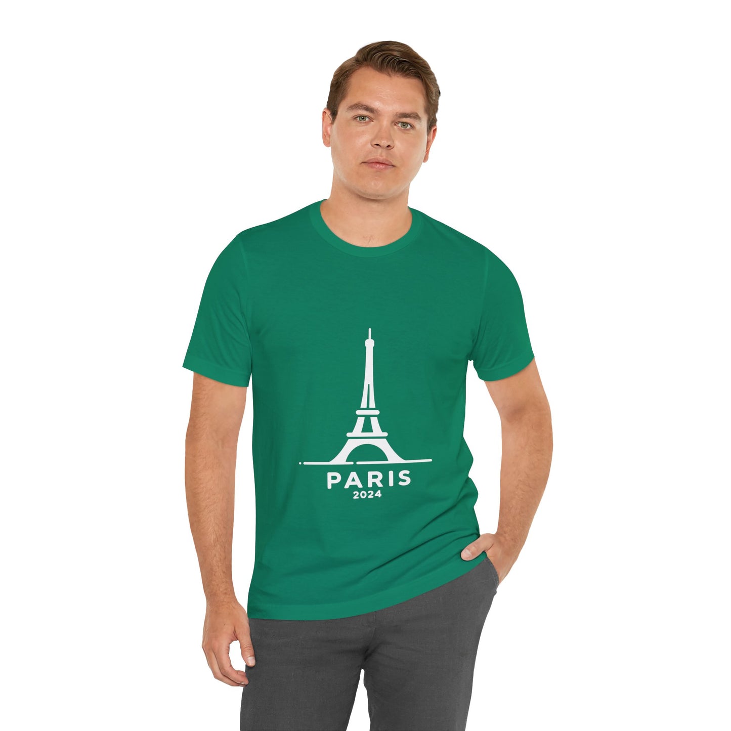 Unisex T-Shirt Mehrfarbig mit Eiffelturm