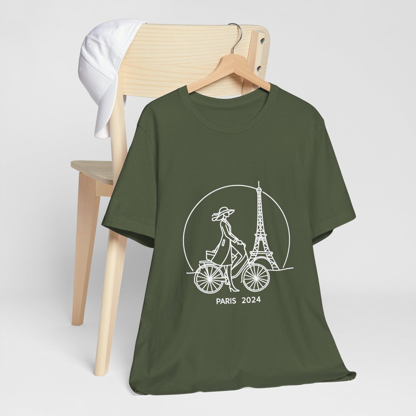 Damen T-Shirt Mehrfarbig Eiffelturm Design