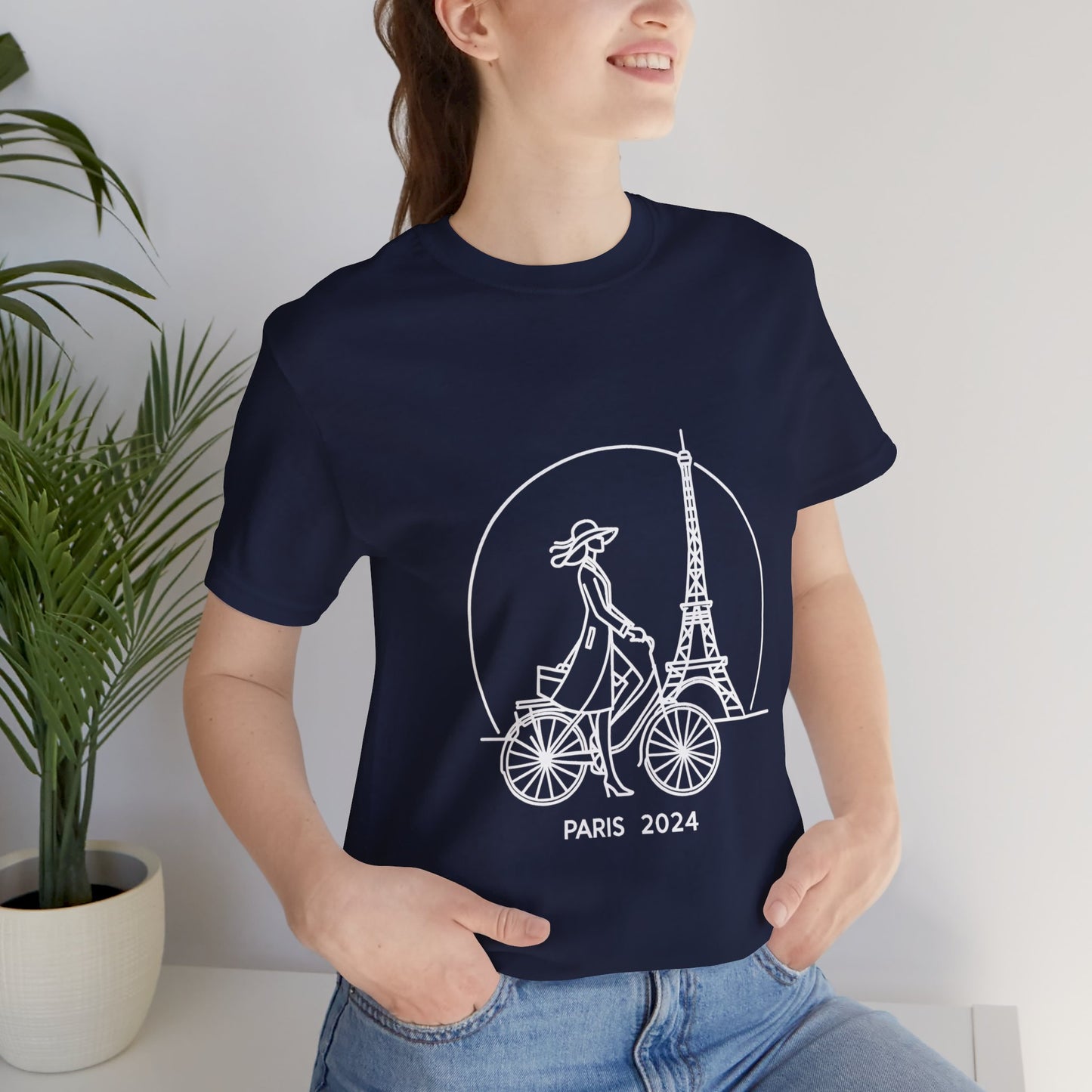 Damen T-Shirt Mehrfarbig Eiffelturm Design