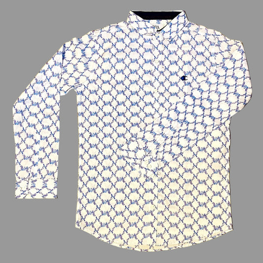 Long Sleeve White Cotton Shirt For Men
